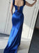 Floral Navy Blue Off-Shoulder Mermaid Long Prom Dress Ideas, Evening Party Dresses,WGP1936