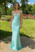 Pretty Green Satin Prom Gown Sparkly Beaded Bodice Formal Dress,WGP2151
