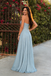Classy Blue Sweetheart Prom Dress Twisted Bodice Strapless Pleated Gown,WGP2217