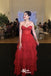 Gorgeous Strapless Red Sweetheart Tiered A-line Long Party Dress Prom Dresses,Evening Dress Online, WGP891