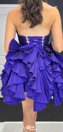 Elegant Strapless Sweetheart A-line Short Mini Homecoming Dress,EPT518