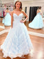 Elegant A-Line Sweetheart Sleeveless Pleats With Trailing Ruffles Long Formal Prom Gowns,Evening Dresses,WGP357