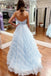 Elegant A-Line Sweetheart Sleeveless Pleats With Trailing Ruffles Long Formal Prom Gowns,Evening Dresses,WGP357