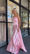 Fancy Pink Corset A-Line Satin Prom Dress with Beaded Bodice,WGP2102