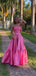Elegant Pink Sweetheart A-Line Long Prom Dress Ideas, Evening Party Dresses,WGP1768