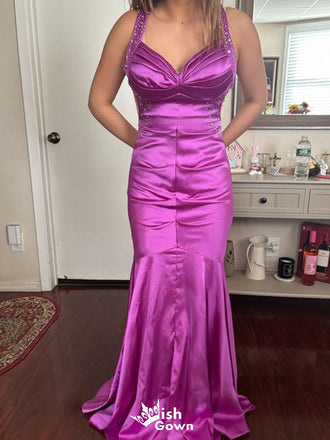 Gorgeous Spaghetti Strap Mermaid Long Prom Dress Ideas, Evening Party Dresses,WGP1711