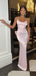 Elegant Pink Spaghetti Strap Mermaid Long Prom Dress Ideas, Evening Party Dresses,WGP1821