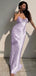 Unique Lavender Spaghetti Strap Mermaid Long Prom Dress Ideas, Evening Party Dresses, WGP1996