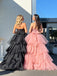 Unique Pink Sweetheart High Low Long Prom Dress Ideas, Evening Party Dresses,WGP1783