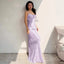 Unique Lavender Spaghetti Strap Mermaid Long Prom Dress Ideas, Evening Party Dresses, WGP1996
