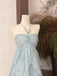 Elegant Blue Sweetheart A-Line Long Prom Dress Ideas, Evening Party Dresses,WGP1944