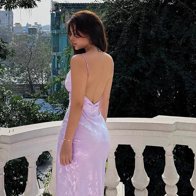 Unique Lavender Spaghetti Strap Mermaid Long Prom Dress Ideas, Evening Party Dresses, WGP1996