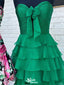 Casual Strapless Sweetheart A-line Short Mini Homecoming Dress,EPT575