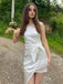 Elegant White One Shoulder Tight&nbsp;Popular Cheap Short Homecoming Dresses, EPT303