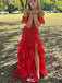 Gorgeous Off-shoulder Sheath Lace Long Prom Dress Ideas, Evening Party Dresses,WGP1172