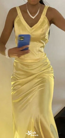 Elegant V-neck Mermaid Long Prom Dress Ideas, Evening Party Dresses,WGP1773