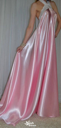 Elegant Halter A-line Long Prom Dress Ideas, Evening Party Dresses,WGP1778