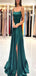 Sexy A-Line Spaghetti Straps Side Slit Floor-Length Backless Sleeveless Prom Dresses,Wedding Guest Gowns,WGP319