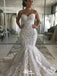 Romantic Mermaid Sweetheart Sleeveless With Trailing Applique Popular Bridal Long Wedding Dresses, WDH125