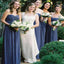 Elegant A-Line Strapless Popular Cheap Maxi Long Wedding Guest Bridesmaid Dresses,WGM232
