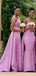 Unique Pink Mermaid Sweetheart Popular Cheap Maxi Long Wedding Guest Bridesmaid Dresses,WGM282