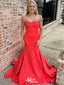 Charming Red Mermaid Sweetheart Off Shoulder Beads Cheap Maxi Long Party Prom Gowns,Evening Dresses,WGP445