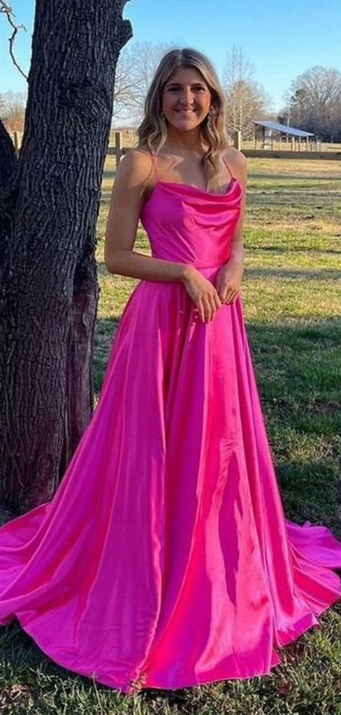 Elegant A-Line Spaghetti Straps Sleeveless Cheap Maxi Long Party Prom Gowns,Evening Dresses,WGP477