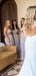 Simple A-Line Strapless Popular Cheap Maxi Long Wedding Guest Bridesmaid Dresses,WGM219