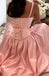 Elegant Pink Spaghetti Strap Sleeveless A-Line Long Bridesmaid Dresses Online,WGM464