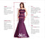 Elegant V Neck Mermaid Side Slit Long Party Dress Prom Dresses,WGP980