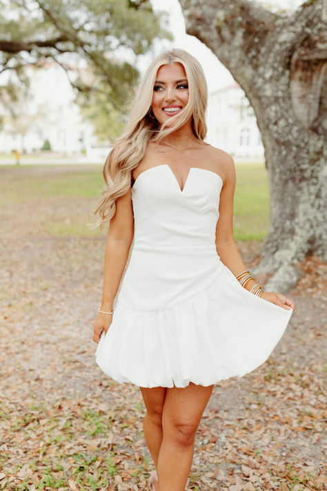 Unique White Strapless Sleeveless Cheap Short Homecoming Dresses, EPT152