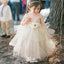 Lovely Ball Gown Spaghetti Straps Champagne Tulle Cheap Flower Girl Dresses, Wedding Flower Girl Dresses, FGD021