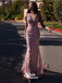 Sexy Pink Mermaid One Shoulder Maxi Long Party Prom Dresses,WGP280