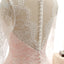 Long Sleeves V Neck Applique Blush Cheap Long Evening Prom Dresses, WG1003