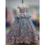 Charming Cap Sleeve Affordable Long Evening Prom Dresses Ball Gown with Flowers, WG1004