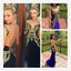 Black Unique See Through Back Gold Rhinestone Cap Sleeve Cheap Long Prom Dresses, WG276 - Wish Gown