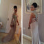 Sexy Long Sleeve One Shoulder High Neck Open Back Shinning Long Prom Dresses, WG280