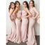Blush Pink Charming Inexpensive Mermaid Wedding Party Long Bridesmaid Dresses, WG427