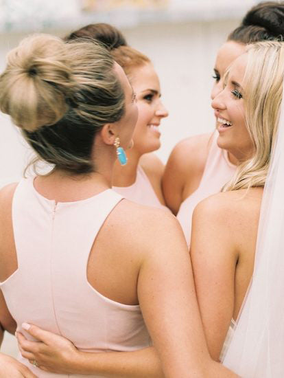Blush Pink Mermaid Cheap Simple Elegant Wedding Party Long Bridesmaid Dresses, WG430 - Wish Gown
