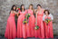 Convertible Watermelon Long Charming Wedding Party Bridesmaid Dresses, WG438 - Wish Gown