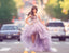Round Neckline Hi-low Light Purple Tulle Lace Flower Girl Dresses, Little Girl Dresses, FG068
