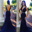 Deep V Neck Open Back Sexy Mermaid Long Prom Dress, WG550 - Wish Gown