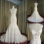 Gold Embroidered Lace Unique V Neck Charming Long Wedding Bridal Gown, WG639 - Wish Gown