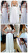 White V- Back Long Cheap Charming Evening Party Junior Prom Dresses, PD0108