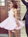 Short Pink Simple Open Back Sexy For Teens Homecoming Prom Gowns Dress, BD0076