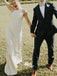 Simple Off White Halter Open Back Wedding Dress WDH063