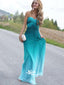 Pretty Junior Ombre Sweetheart Strapless Backless Floor Length Wdding Bridesmaid Prom Dresses, WG251