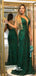 Popular Gorgeous Backless Deep V-neck Appliques Beaded Mermaid Long Prom Dresses, WG728