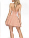 Cheap Lace Top Spaghetti Strap Lovely Short Homecoming Dresses, WG812