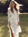 Vintage Lace Long Sleeve Backless Sexy Charming Beach Wedding Dresses, WGB006